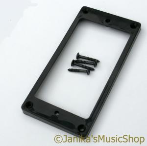 BLACK ELECTRIC GUITAR PICKUP SURROUND THIN BRIDGE RING  FLAT BASE